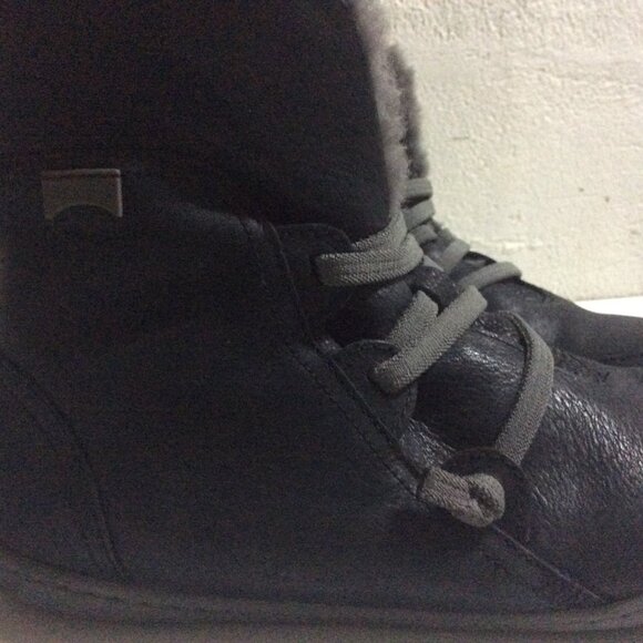 Camper Peu Cami Shearling Lined Ankle Boots Black EU 38 - Picture 3 of 4